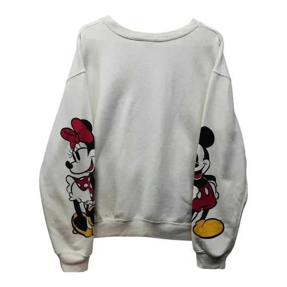 Disney Mickey‎ Minnie Mouse Sweater L 11-13 Sweatshirt Crew Neck Oversized 90s - Picture 10 of 10